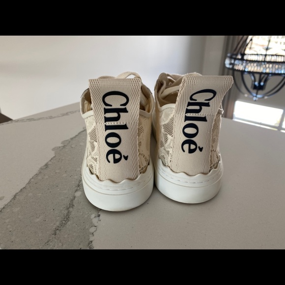 Chloe Lauren beige lace sneakers - Picture 6 of 9